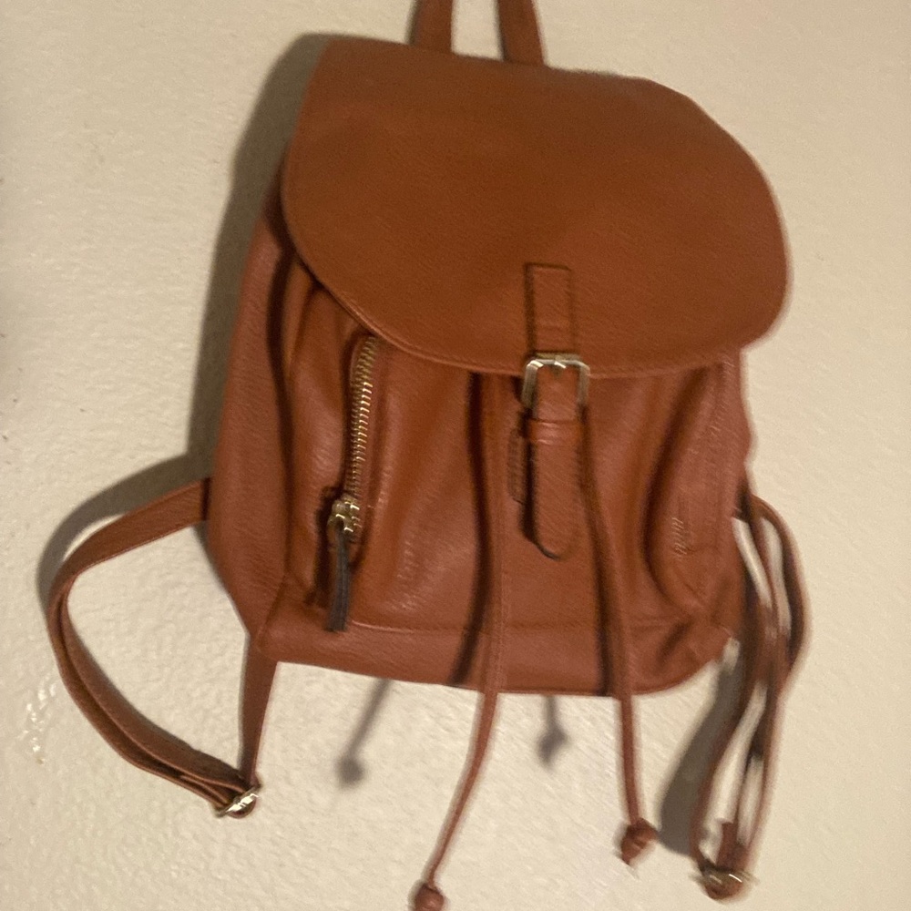 Brown backpack purse